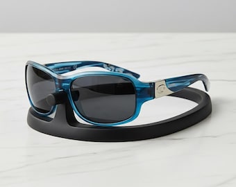 Costa Del Mar inlet Sunglasses: Polarized Wrap Sunglasses for Women Striple Blue