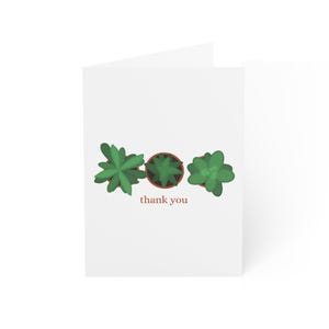 Succulent Thank You Greeting Cards - Set of 10 | Green Aesthetic Thank You, Houseplant Art, Terracotta Pots, Perfect for Any Occasion