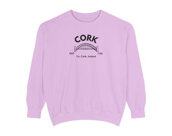 Sudadera de Cork, Irlanda - Jersey de cuello redondo Comfort Colors, recuerdo irlandés