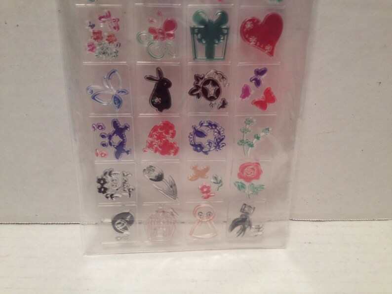 24 Plannr Stamps Set New Acrylic Flowers Gefts House Butterfly Bunny Bird Birdcage Crafts Scrapbooking Inchies Card Making Altered Art