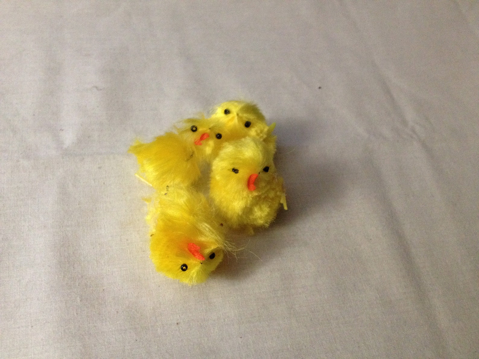 4 Chenille Vintage Yellow Chicks Etsy