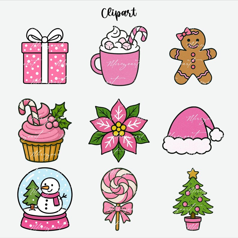 Preppy Christmas Alphabet PNG Bundle With 5 Festive Font Styles Holiday ...