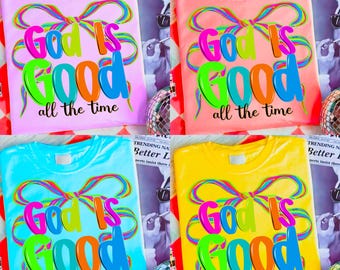 God is Good png-ontwerp preppy glitter doodle esthetische clipart voor sublimatie, christelijke shirts, stickers en op geloof gebaseerde ambachten