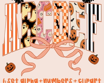 Spooky Halloween Alphabet PNG Bundle Scary Letter Clipart Set for Sublimation, Party Decor, Invitations, Crafts & Creepy Designs