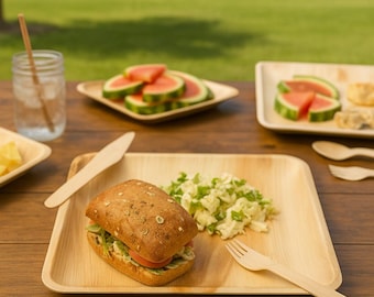 Handmade Palm Leaf Plates: Eco-Friendly Wedding & Party Dinnerware