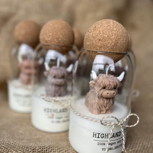 Highland Kuh Kerze Geschenk für Highland Kuh Liebhaber personalisierte Herbstkerze große benutzerdefinierte Kerze im Glas Bild 8