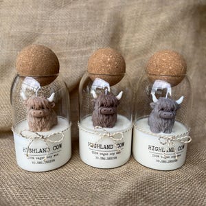 Highland Kuh Kerze Geschenk für Highland Kuh Liebhaber personalisierte Herbstkerze große benutzerdefinierte Kerze im Glas Bild 6