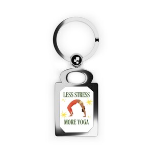 Yoga Photo Keyring with Motivational Quote, Perfect Gift for Yogis, Mindfulness Lovers, Great for Keychains, Personalized Yoga Gifts
