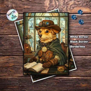 Mtg Card Sleeves, Mtg Sleeves Matte, Top Quality and Detailed Magic Sleeves, Gifts for Gamers, Punk Dog Art Card Sleeves