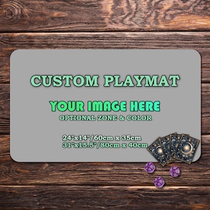 Custom Playmat 24&quot;X14&quot;, Personalized Desk Pad and Mouse Pad, Customized MTG Playmat With Zones, Gifts for Gamers, Trading Card Games