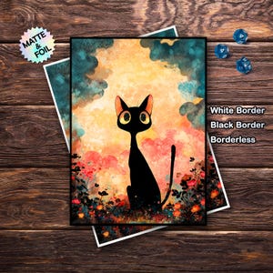 Mtg Card Sleeves, Mtg Sleeves Matte, Cat Elf Card Sleeves, Top Quality and Detailed Art Card Sleeve, Magic Card Sleeves, Gifts for Gamers