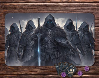Playmat for MTG - Nether War, 24"x14" and  31"x15.5", Zones & Seam Options
