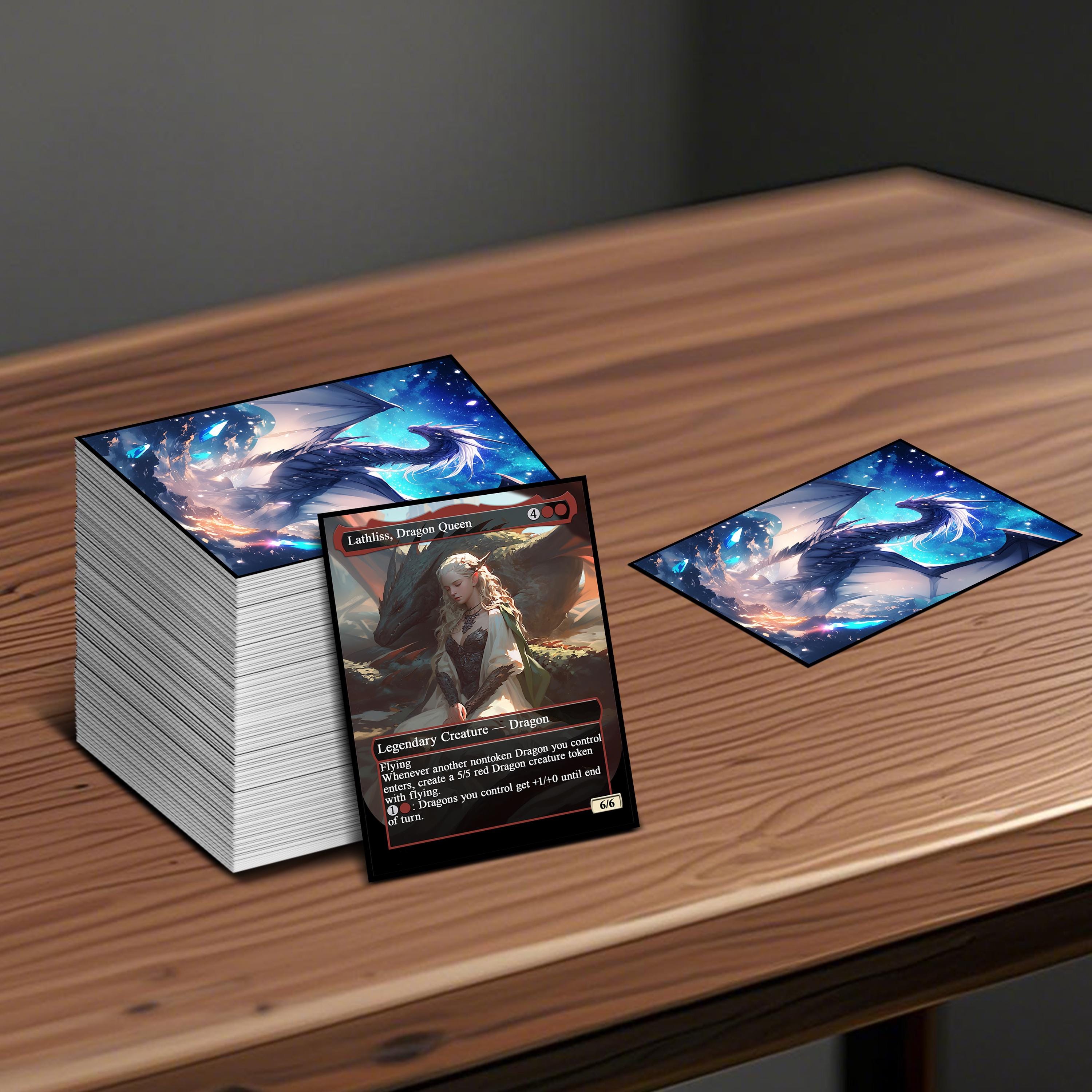 MTG カードスリーブ - ブルードラゴンスタイル、標準サイズと日本