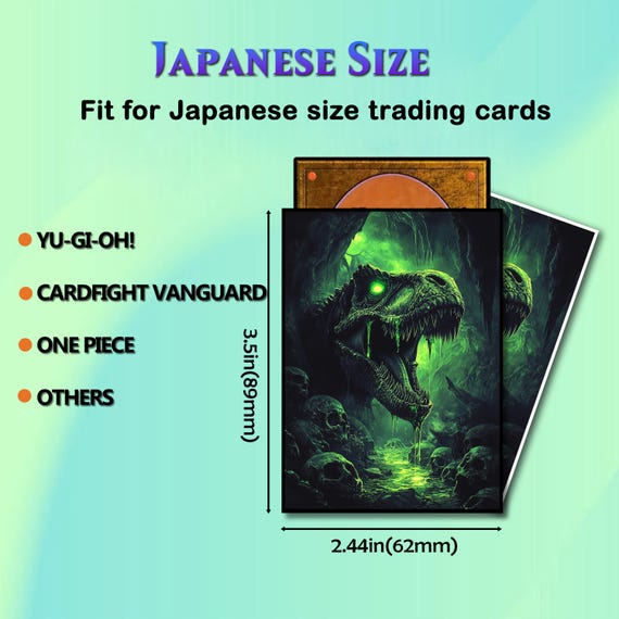 graphic card sleeves Mtg Sleeves, Dinosaur Art Card Sleeve, Matte or Foil, Standard Size(66x91mm) fitting Standard 300 Pack Card Sleeves Clear,