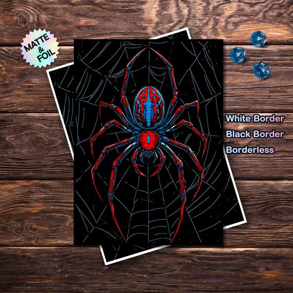 MTG Card Sleeves - Toxic Spider Style, Standard & Japanese Size, Foil or Matte MTG Card Sleeves - Toxic Spider Style, Standard & Japanese Size, Foil or Matte