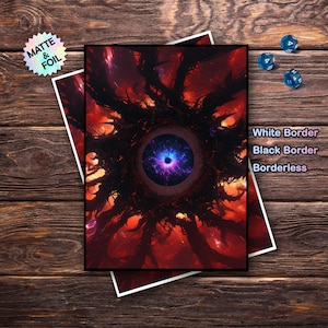 Mtg Kartenhüllen, Mtg Kartenhüllen matt, hochwertige und detaillierte magische Kartenhüllen, Geschenke für Gamer, Eye of Shadows Kunstkartenhüllen