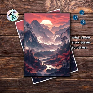 Mtg Card Sleeves, Mtg Sleeves Matte, Top Quality and Detailed Magic Sleeves, Gifts for Gamers, China Mountains Art Card Sleeves