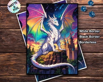 Bustine protettive per carte MTG, Bustine protettive opache per carte MTG, Bustine protettive di alta qualità e dettagliate, Regali per giocatori, Bustine protettive per carte Stellar Dragons
