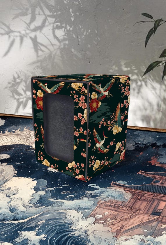 MTG Deck Box: Commander Display, Japanese Chizuru Style, 100+ Sleeved Card Storage, Leather MTG Deck Box: Commander Display, Japanese Chizuru Style, 100+ Sleeved Card Storage, Leather