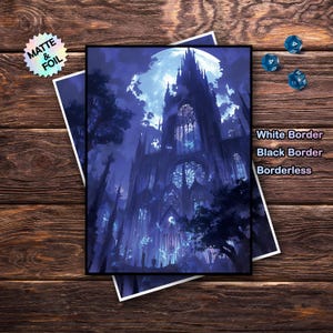 Mtg Kartenhüllen, Mtg Kartenhüllen matt, hochwertige und detaillierte magische Kartenhüllen, Geschenke für Gamer, Tempel der Dunkelheit Kunstkartenhüllen