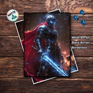 Mtg Card Sleeves, Mtg Sleeves Matte, Top Quality and Detailed Magic Sleeves, Gifts for Gamers, Dark Knight Art Card Sleeves