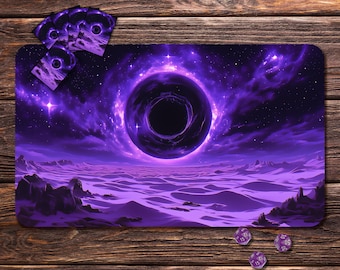 Space Black Hole MTG Playmat: TCG Board Game Mat 24"x14"