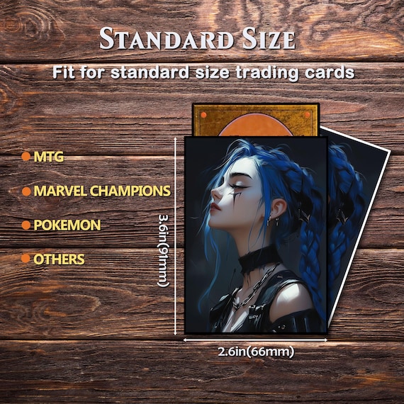 jinx card sleeves Riftbound Arcane Jinx and Vi Card Sleeves, MTG/TCG, 3.6x2.6