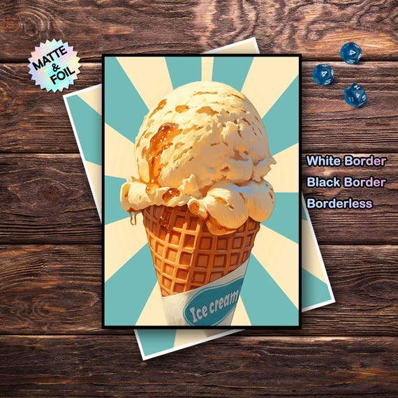 food card sleeves Ice Cream MTG Card Sleeves: Matte Finish, Universal Fit