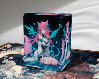 Riftbound Deck Box, Ahri Theme Storage Box Fits 100 + Sleeved
