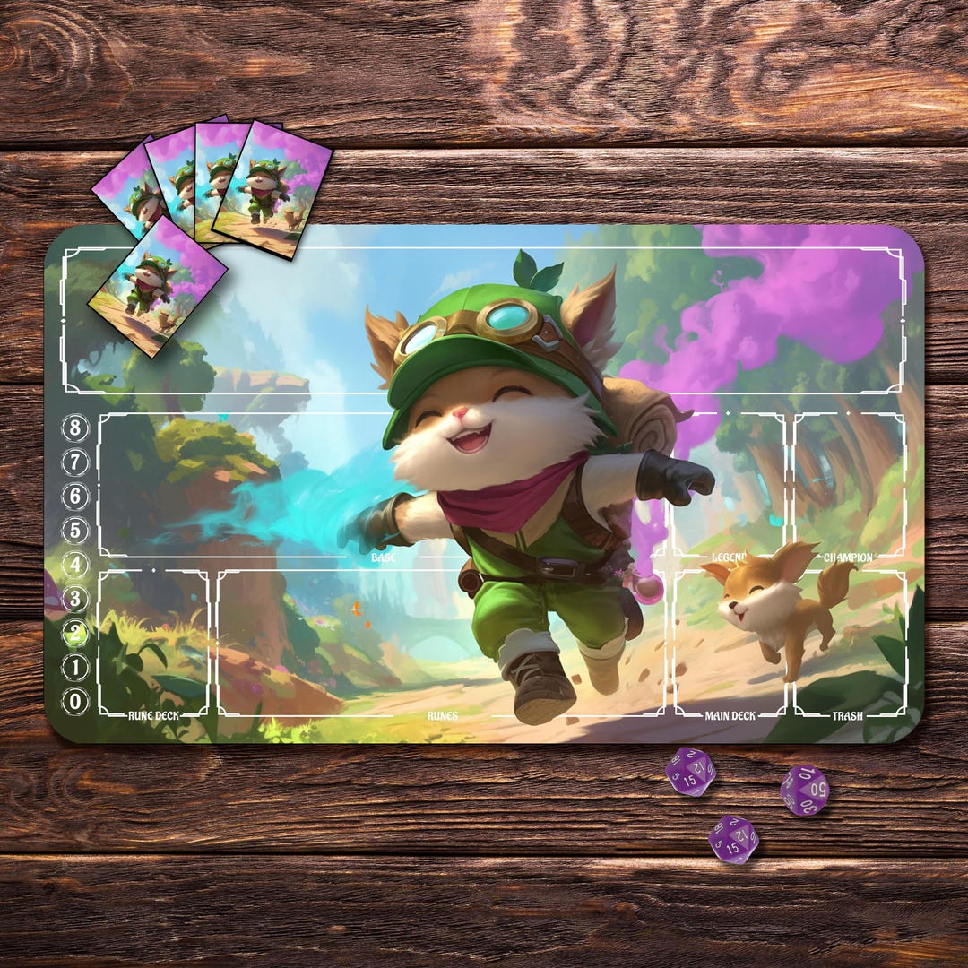 Riftbound Playmat Teemo, TCG Game Mat 24