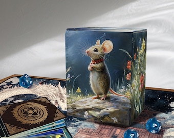 MTG Commander Deck Box - Rat Commander Style, PU Leather, 100 + Sleeved Cards, Removable Divider