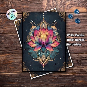 Mtg Card Sleeves, Mtg Sleeves Matte, Top Quality and Detailed Magic Sleeves, Gifts for Gamers, Mysterious Lotus Art Card Sleeves