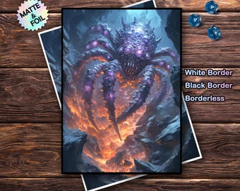 Mtg Card Sleeves Matte, Mutant Spider Card Sleeve, Foil Finish, Gamer Gift, 66x91mm