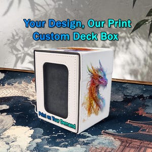 Custom Deck Box with Commander Display, 100+ Sleeved Cards, Personalized Storage Box for Mtg