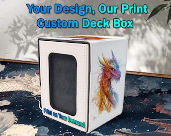 Benutzerdefinierte Deckbox mit Kommandantenanzeige, über 100 Karten mit Schutzhülle, personalisierte Aufbewahrungsbox für mtg