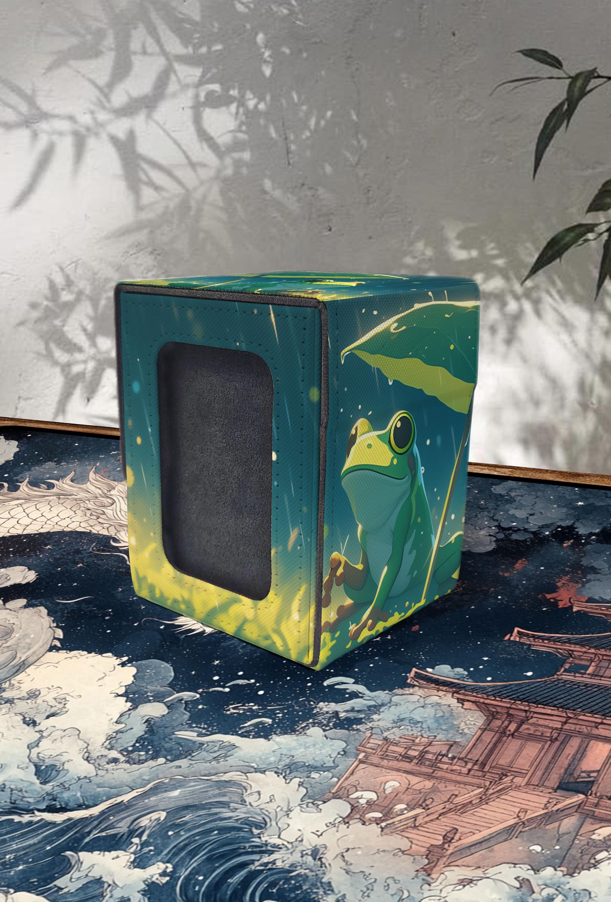 mtg frog card sleeves ETLKJVBL for MTG Card Storage Solution, Cute Cartoon Frog for MTG Card Box  and Commander Decks, High Capacity Anime Card Sleeves for Mtg Deck Box,  Designed Specifically for Mtg Players : Toys & Games main image 1