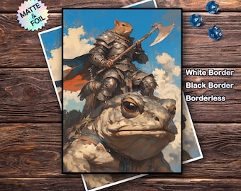 Mtg Card Sleeves Matte, Squirrel and Frog Commander Card Sleeve, Gifts for Gamers