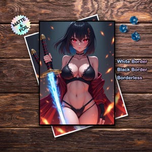 Mtg Card Sleeves, Mtg Sleeves Matte, Top Quality and Detailed Magic Card Sleeves, Waifu Killer Card Sleeves, Gifts for Gamers