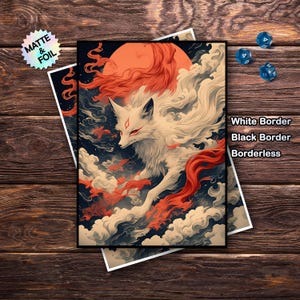 Mtg Card Sleeves, Mtg Sleeves Matte, Fox spirit Card Sleeves, Top Quality and Detailed Art Card Sleeve, Magic Card Sleeves