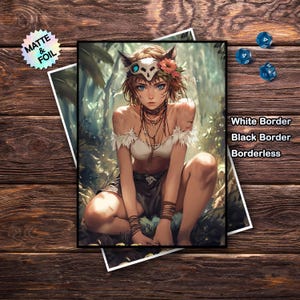 Mtg Card Sleeves, Mtg Sleeves Matte, Top Quality and Detailed Magic Sleeves, Gifts for Gamers, Forest Princess Art Card Sleeves