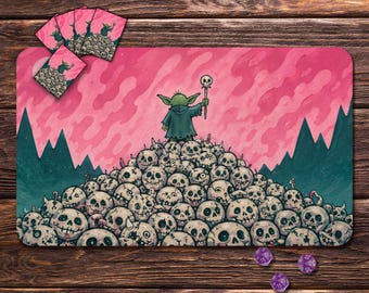 Tapetes de juego MTG - Tapete de juego personalizado Goblin Skull King, 24"x14"/31"x15.5", Opciones de zonas