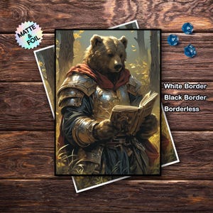 Mtg Card Sleeves, Mtg Sleeves Matte, Top Quality and Detailed Magic Sleeves, Gifts for Gamers, Wilderness Bear Card Sleeves
