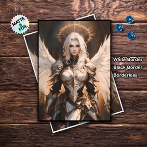 Mtg Card Sleeves, Mtg Sleeves Matte, Top Quality and Detailed Magic Sleeves, Gifts for Gamers, Angel Commander Art Card Sleeves