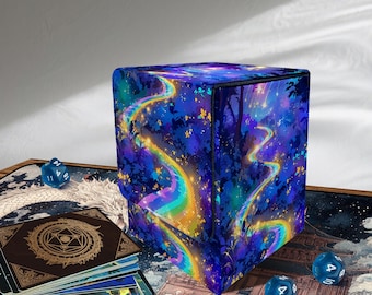 MTG Deck Box With Commander Display, Holds 100+ Sleeved Cards, PU Leather,  Anime Rainbow - Etsy