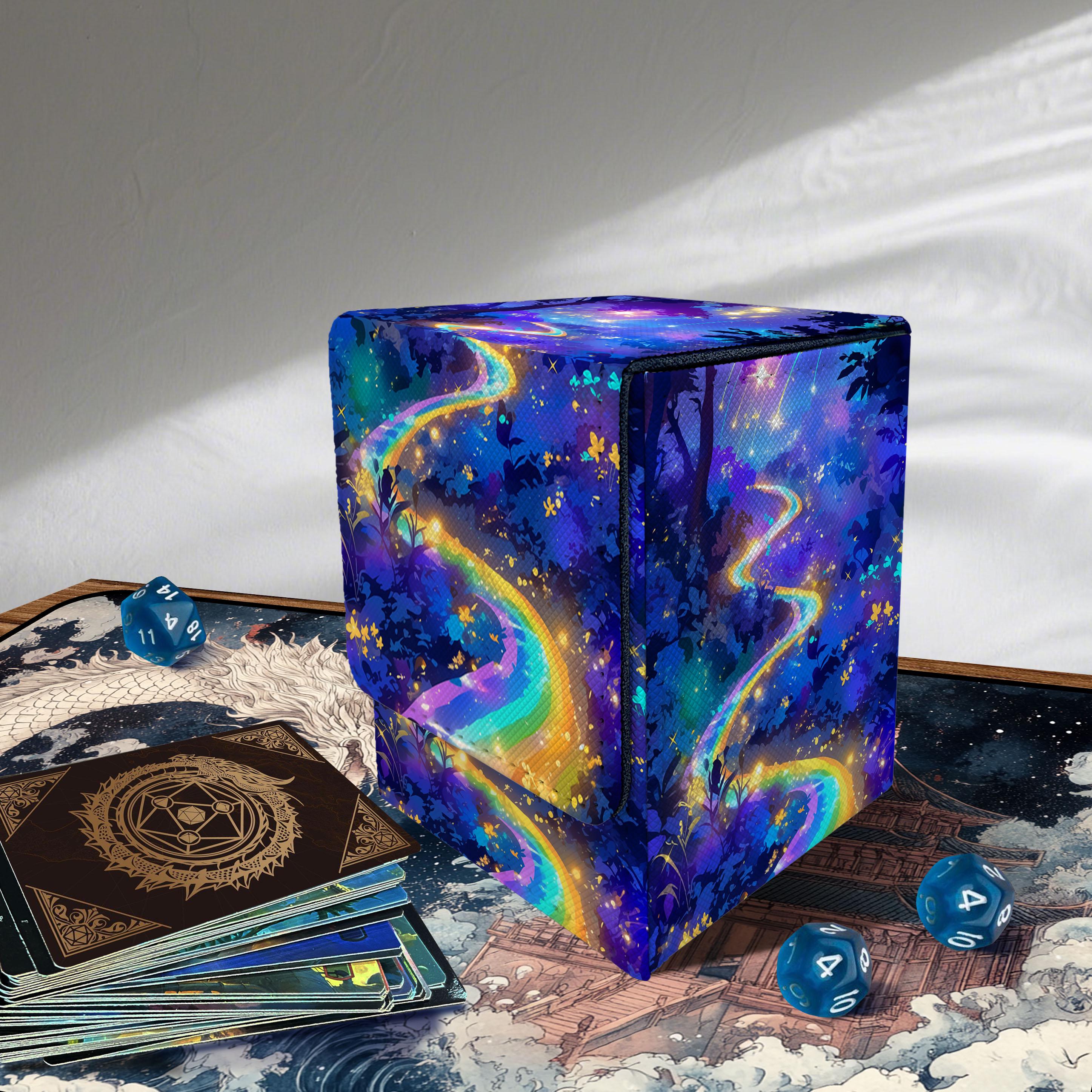 MTG Deck Box - Rainbow Path Style, PU Leather, 100 + Sleeved Cards