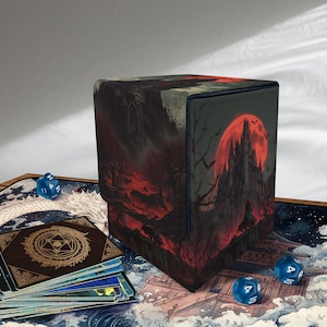 Deck Box for Mtg/Tcg Vampire Castle, Trading Card Games, TCG, EDH, Commander Deck Box, Gift for MTG Player, Magic The Gathering Accessories