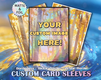 custom matte card sleeves Amazon.com: 100 Count Matte Card Sleeves for Trading Cards, Standard Size  Protective Sleeves Deck Card Protectors Fit for Baseball Cards, Sports Cards,  MTG, Game Card Standard Cards (Cyan) : Toys & Games main image 0