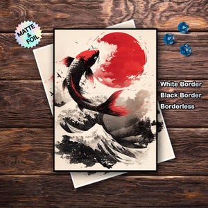MTG Card Sleeves - Japanese Koi Style, Standard & Japanese Size, Foil or Matte