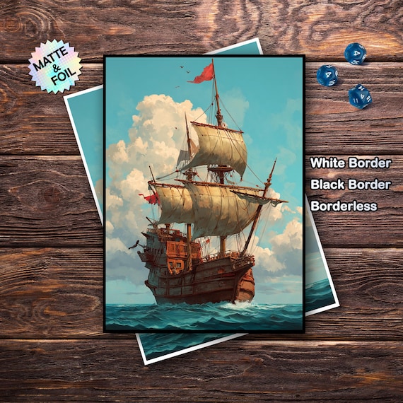 mtg pirate card sleeves Fantasy North - Rotbeard - Scourge of The Seas - 100 Smooth Matte TCG - Fits Magic Commander Pokemon and Other Card Games fitting Standard Girl Pirate Captain With Her