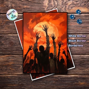 Mtg Card Sleeves, Mtg Sleeves Matte, Top Quality and Detailed Magic Card Sleeves, Gifts for Gamers, Zombie Apocalypse Art Card Sleeves
